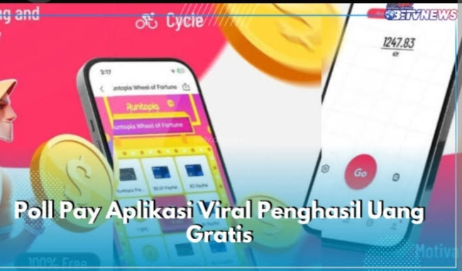 Ilustrasi aplikasi Poll Pay penghasil Saldo DANA gratis. [Instagram]